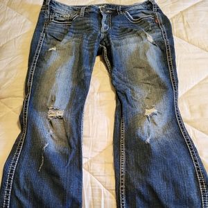 Ladies Silver Brand Jeans